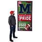 36-inch Banner Rails, Hinged Snap Open Design - Silver