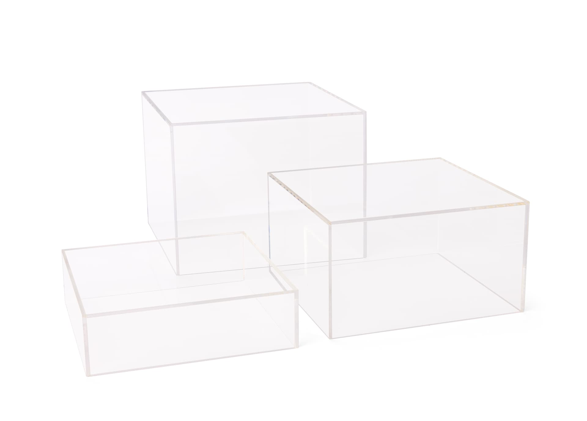 Clear Acrylic Cubes with Nesting Design 
