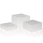 Recycled Acrylic Cube Risers with Hollow Bottoms, Set of 3 - Frosted