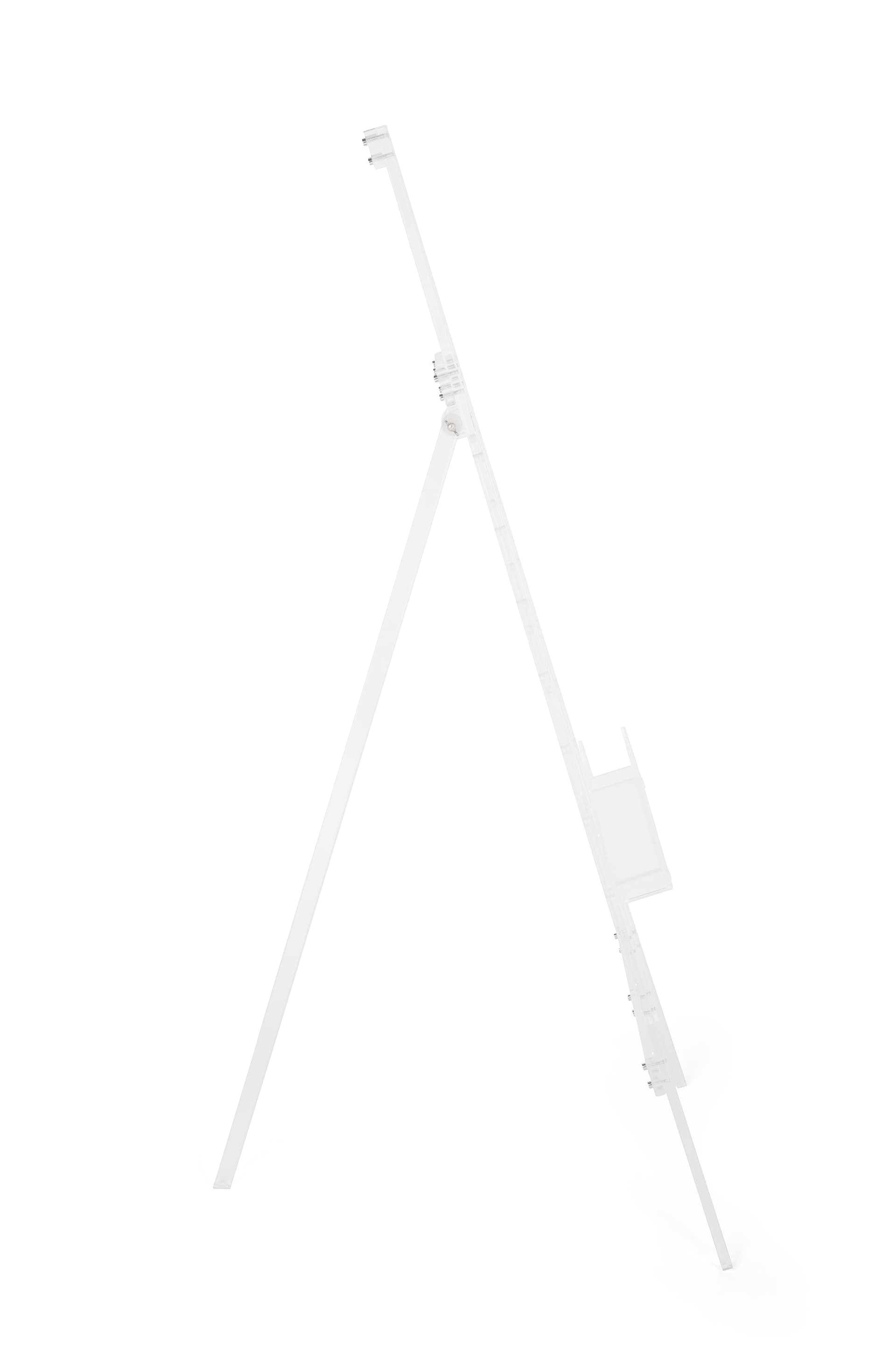 Acrylic display easel for artwork exhibits, convention centers, hotels and more