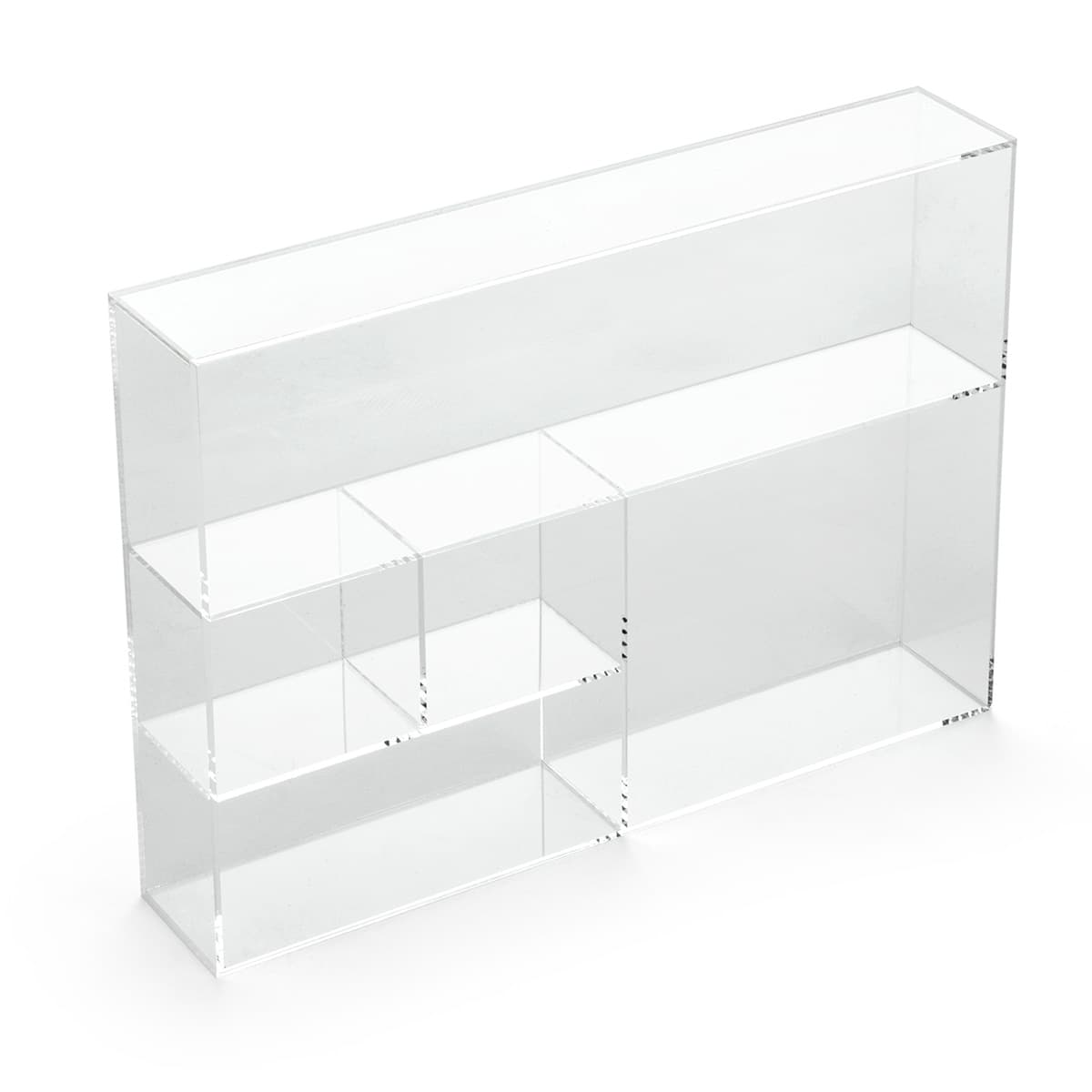 5-Section Acrylic Divided Tray for Standing Countertop Use