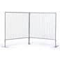 Art Display Grid for Countertop, V-Shaped, (2) 3' x 3' Panels, Iron Mesh - Silver