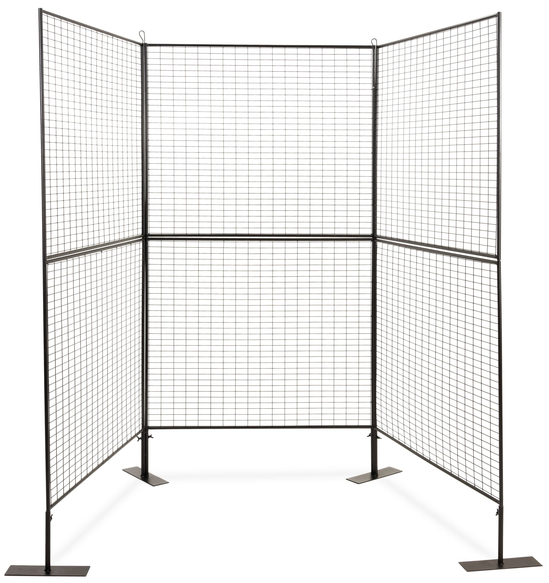U-shaped matte black art display panels 