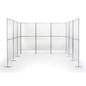 Art Display Grid, U-Shaped, (18) 3' x 3' Panels, Iron Mesh - Silver
