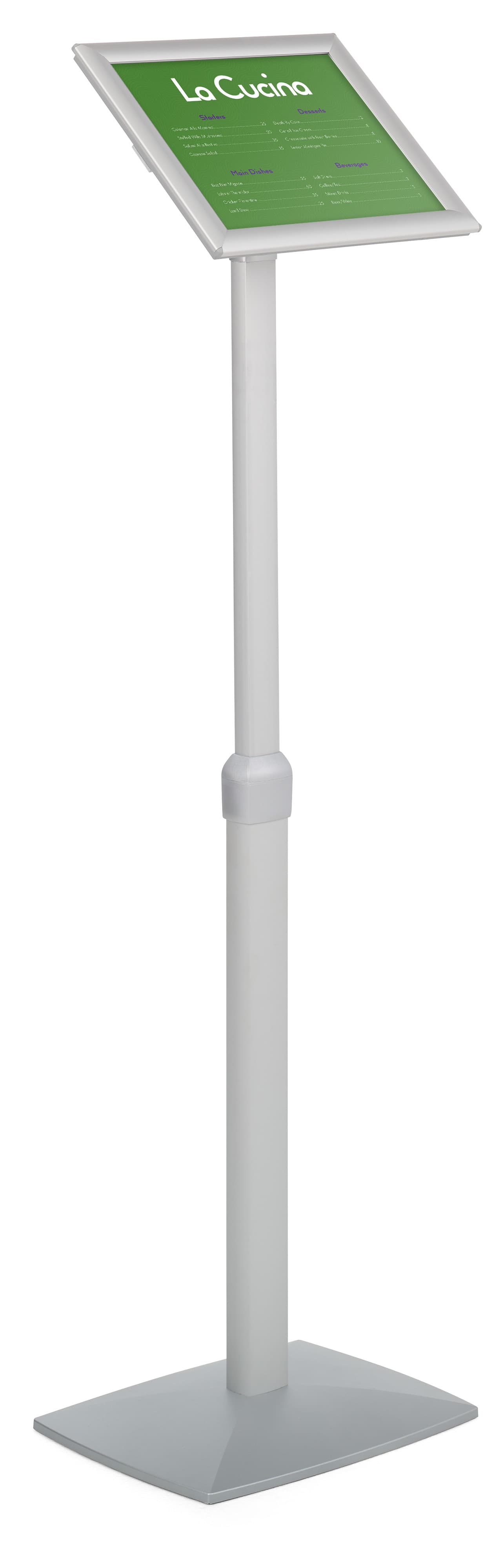 Adjustable sign holder with lightweight design 