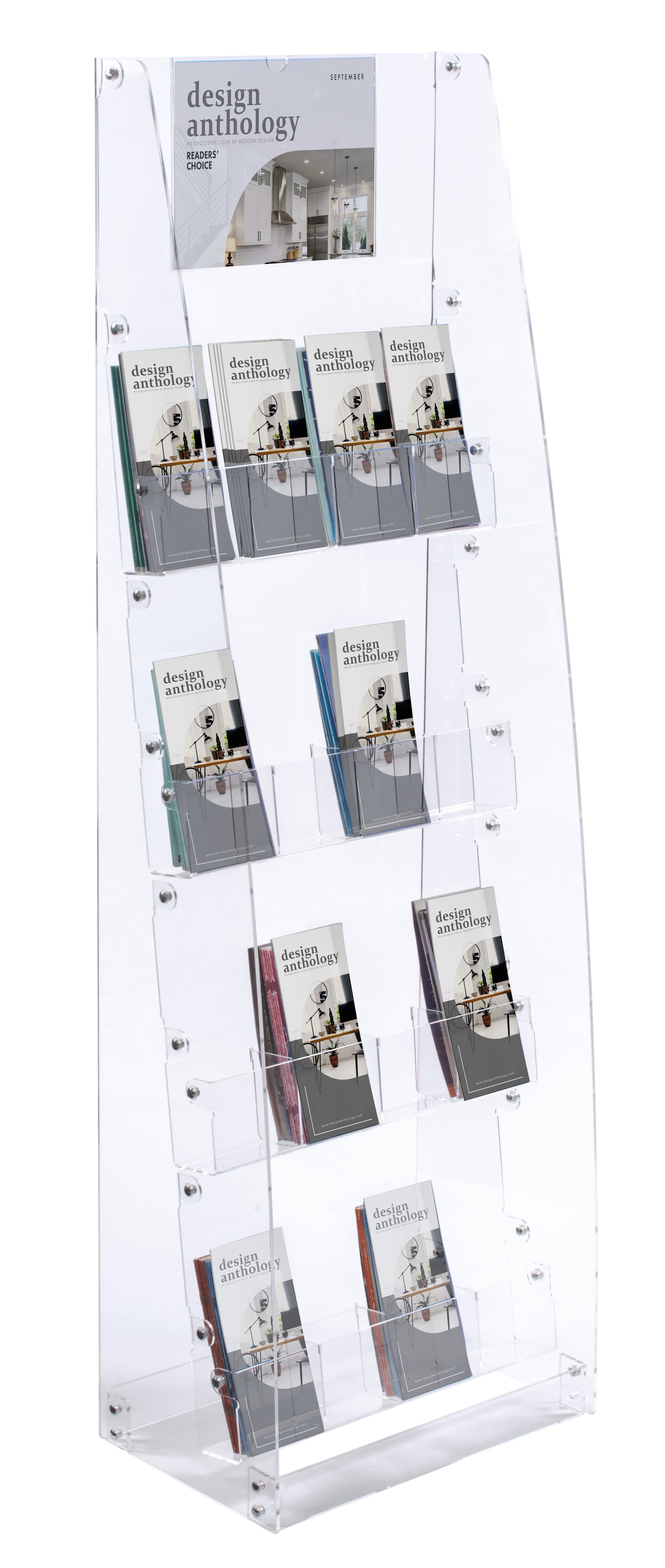 Recycled Acrylic Brochure Stand with modular design