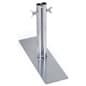 Art Display Grid Base with 2 Leg Supports, Rectangular - Silver