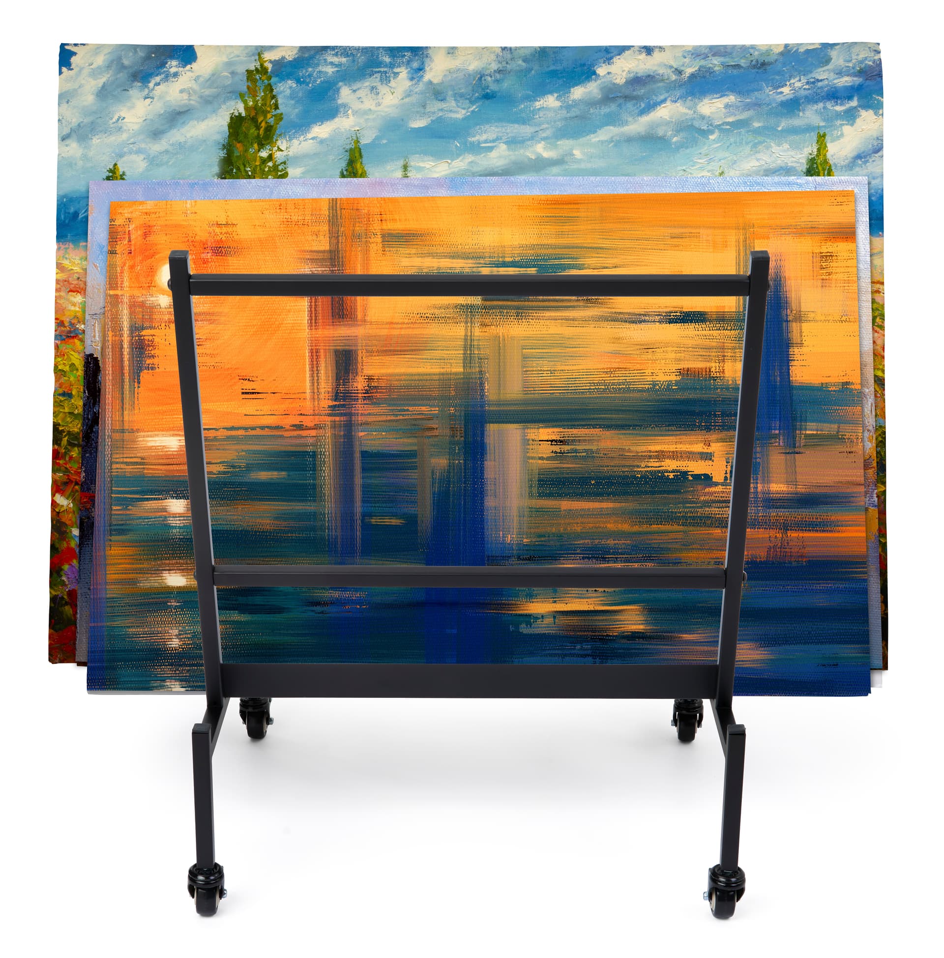 Print storage rack is excellent for displaying a variety of artwork 