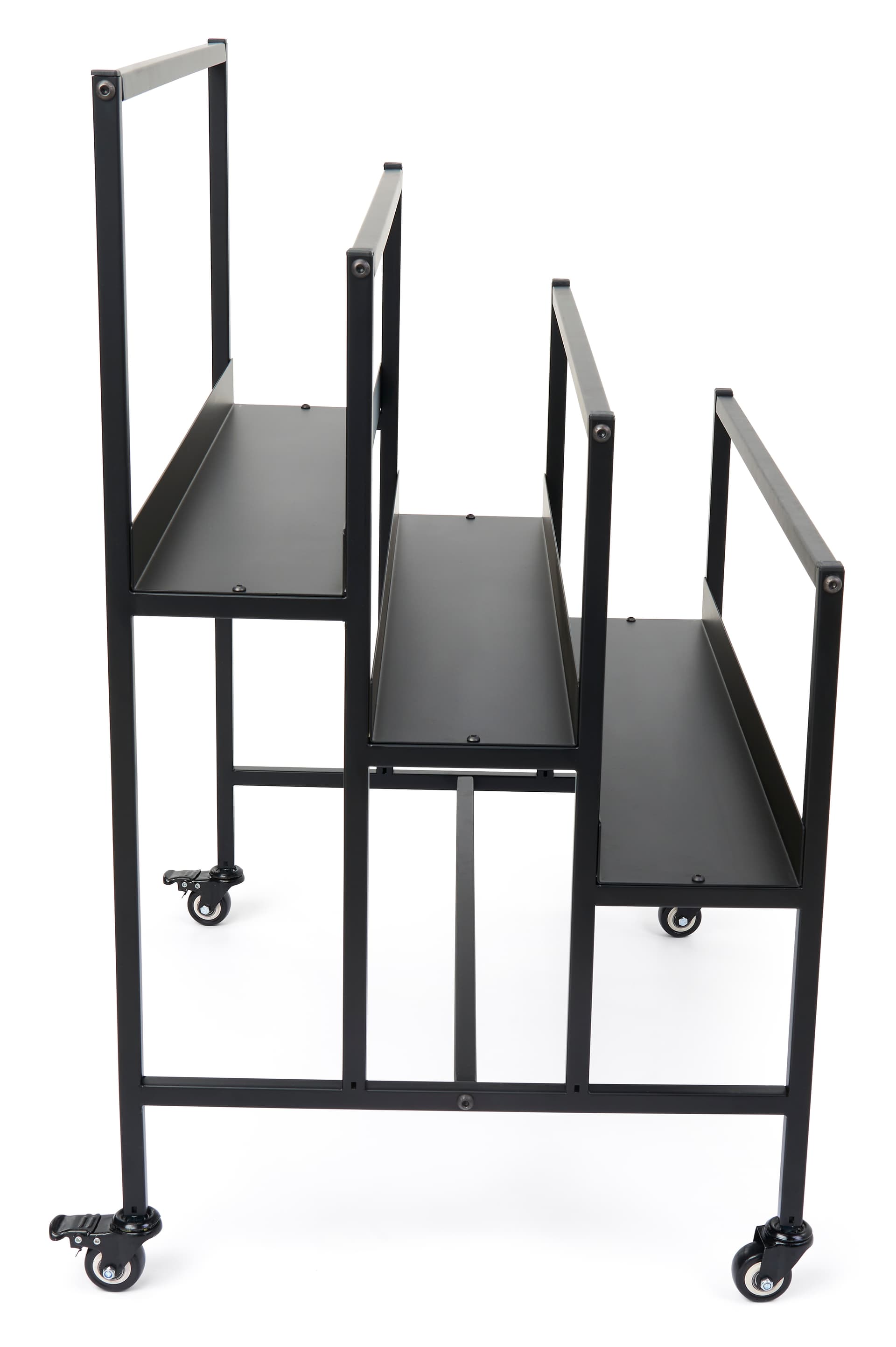 Three-tier art display rack with 1 inch steel tubing 