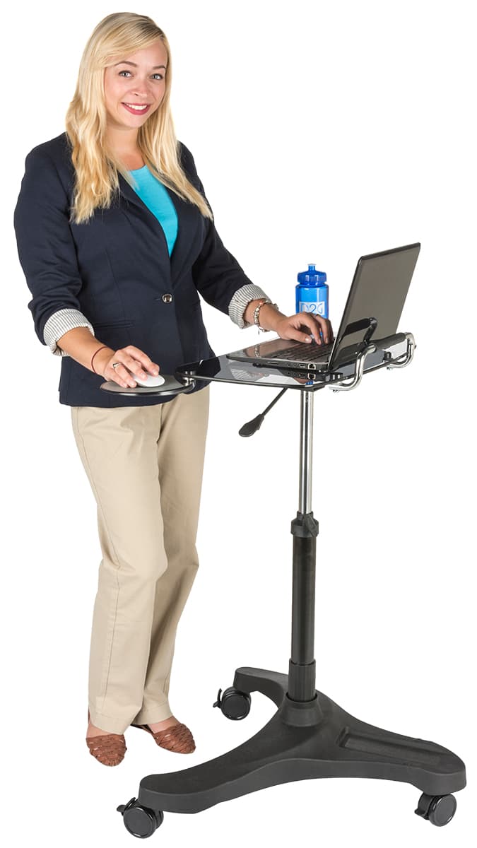 Sit-Stand Rolling Laptop Workstation
