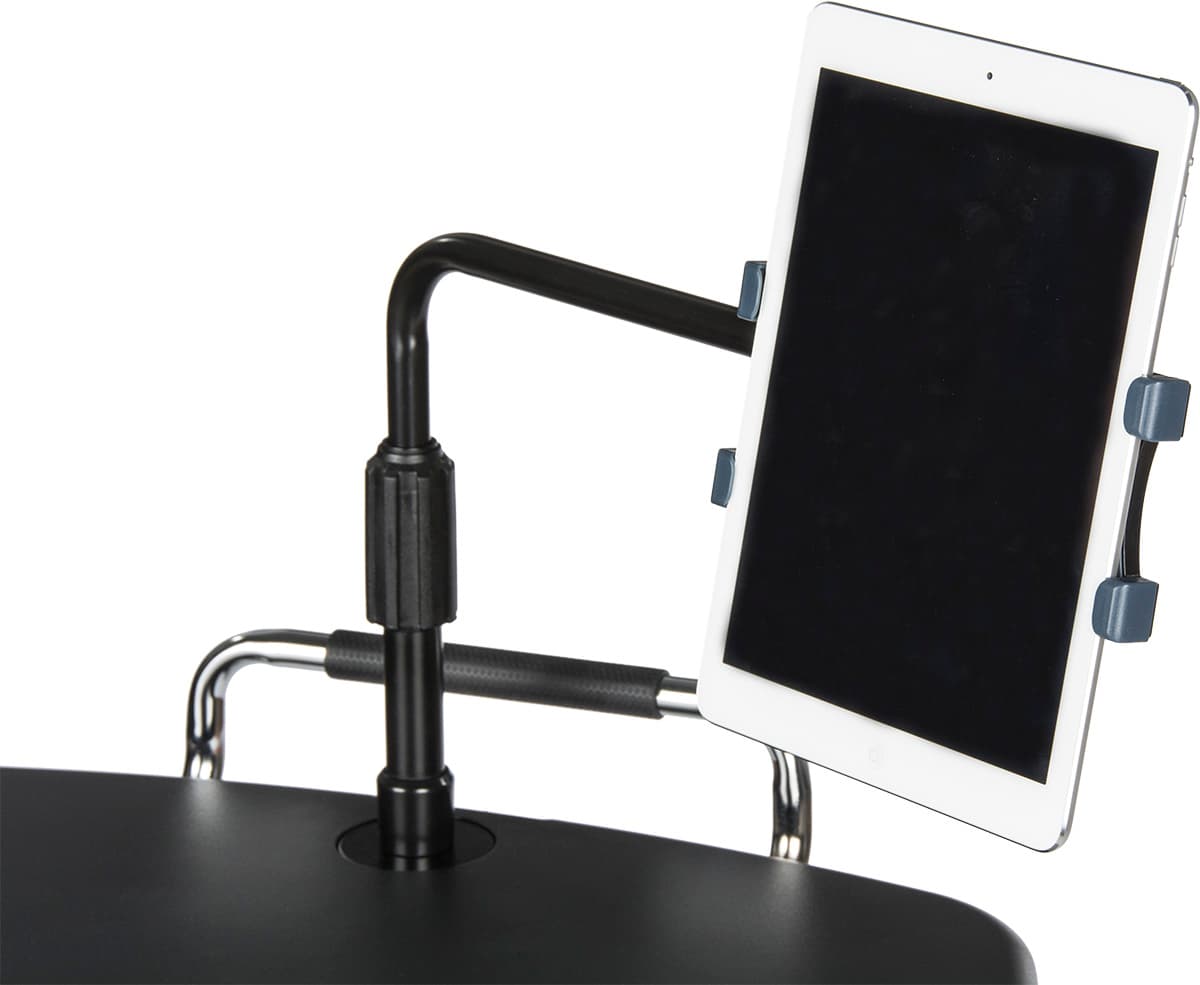 Rolling iPad Workstation  with Height Adjustable Tablet Holder