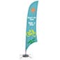 Custom Indoor Feather Flag with Cross Base & Water Bag - Full Color Printing