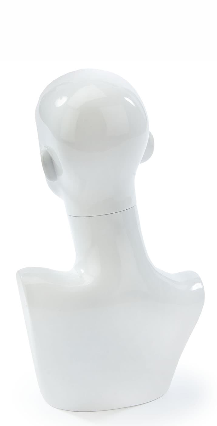 White Female Mannequin Bust 