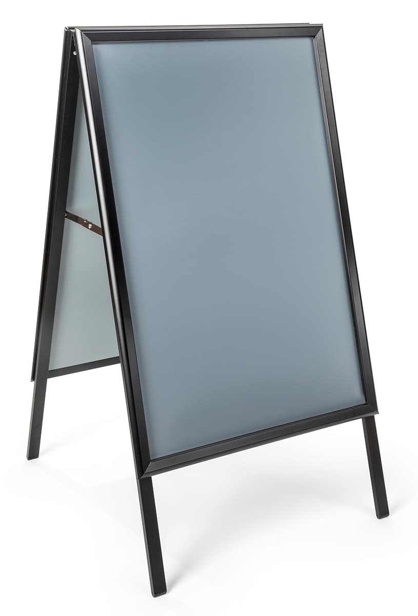 Double sided portable sidewalk sign holder