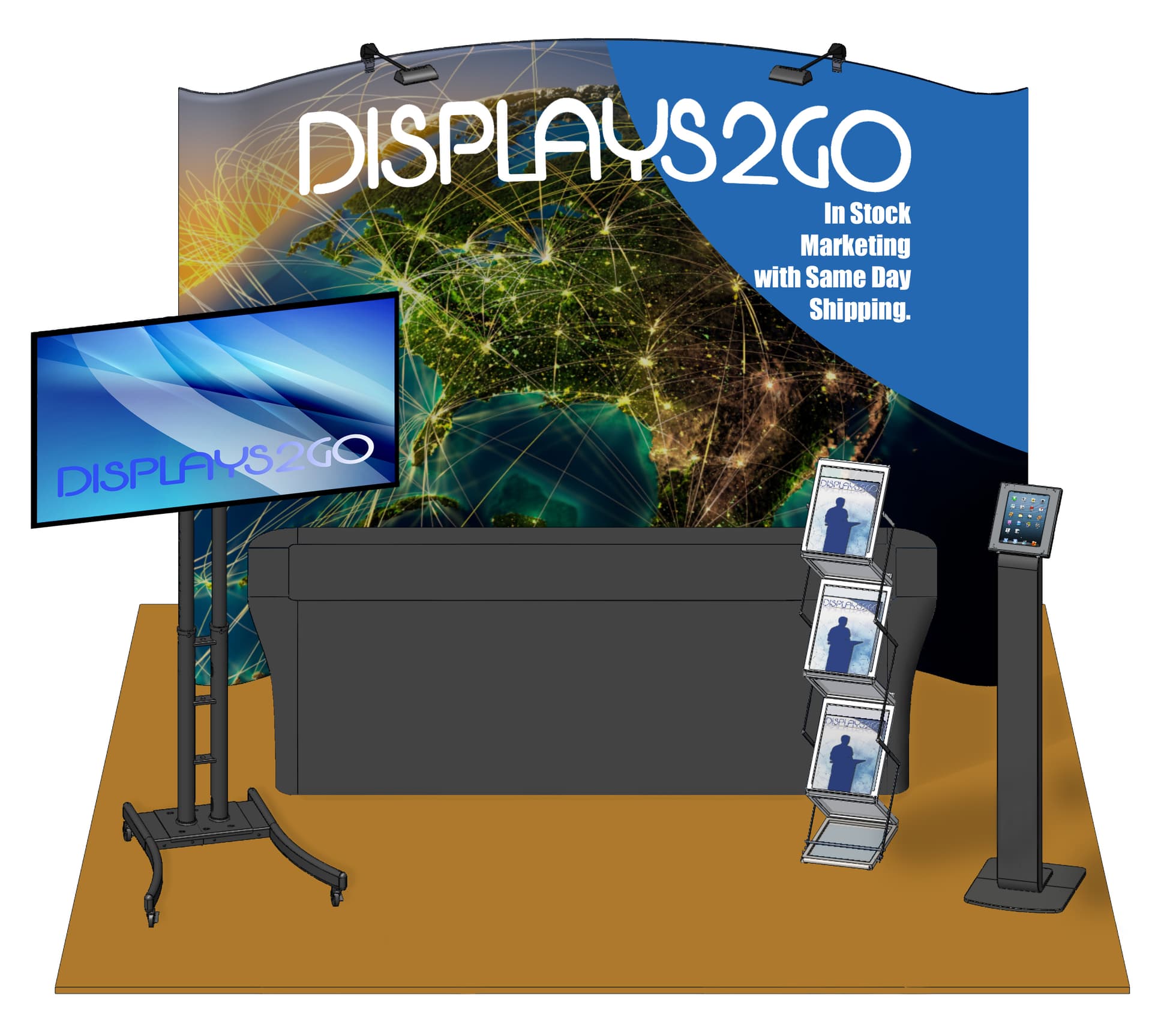 10 x 10 Trade Show Booth Kit, 6 Piece Set
