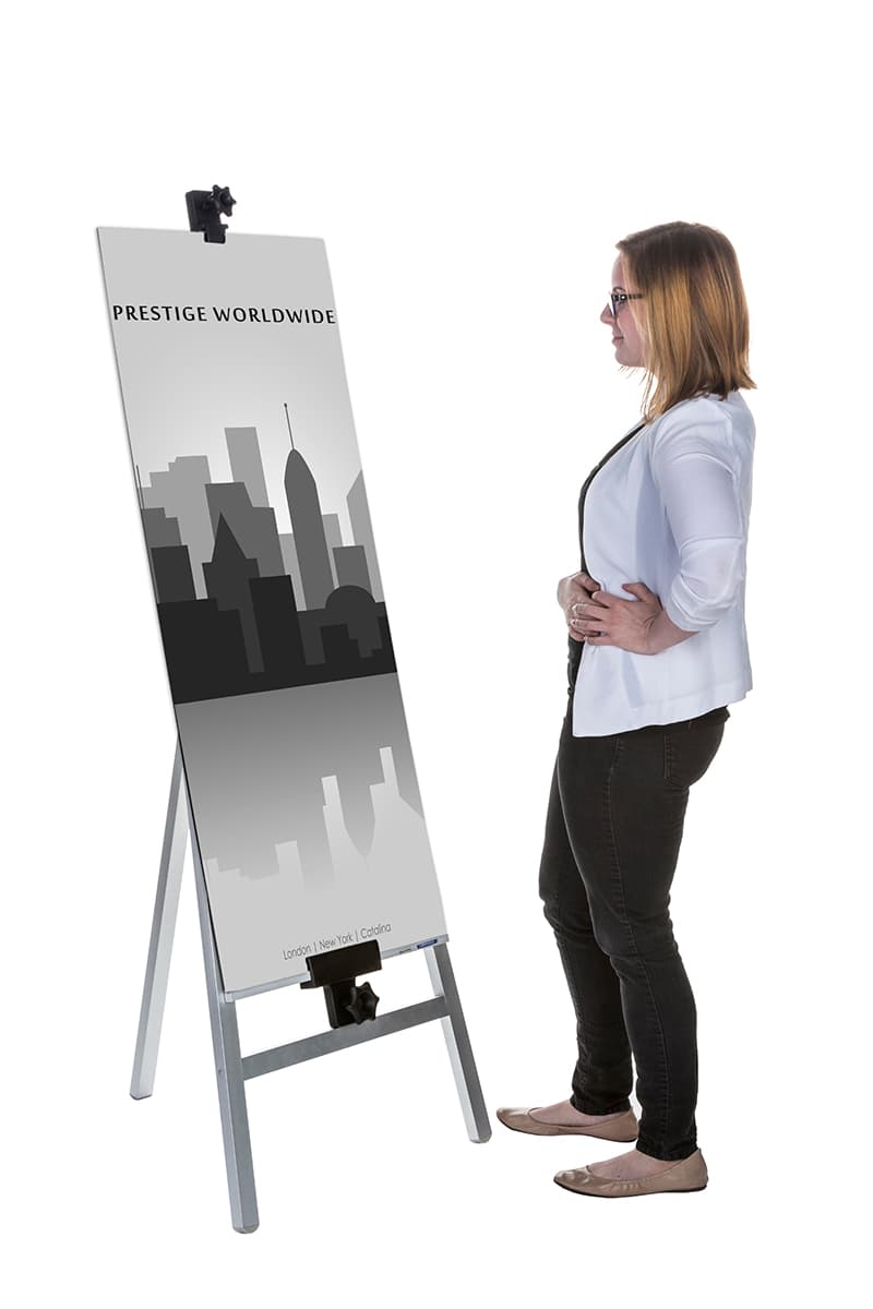 Silver Folding Metal Easel For Floor Display