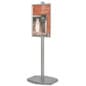 Floor Standing Poster Holder, Snap Frame, Single-Sided - Silver
