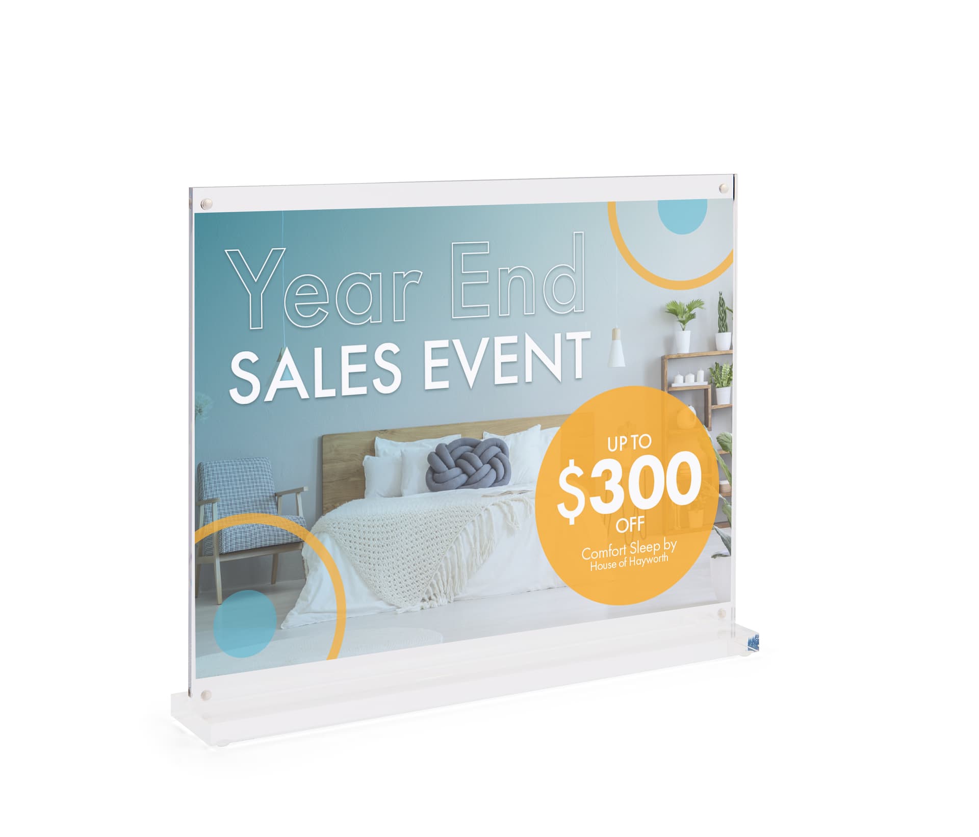 Acrylic Magnetic Picture Frames with 8.9" Base Width 