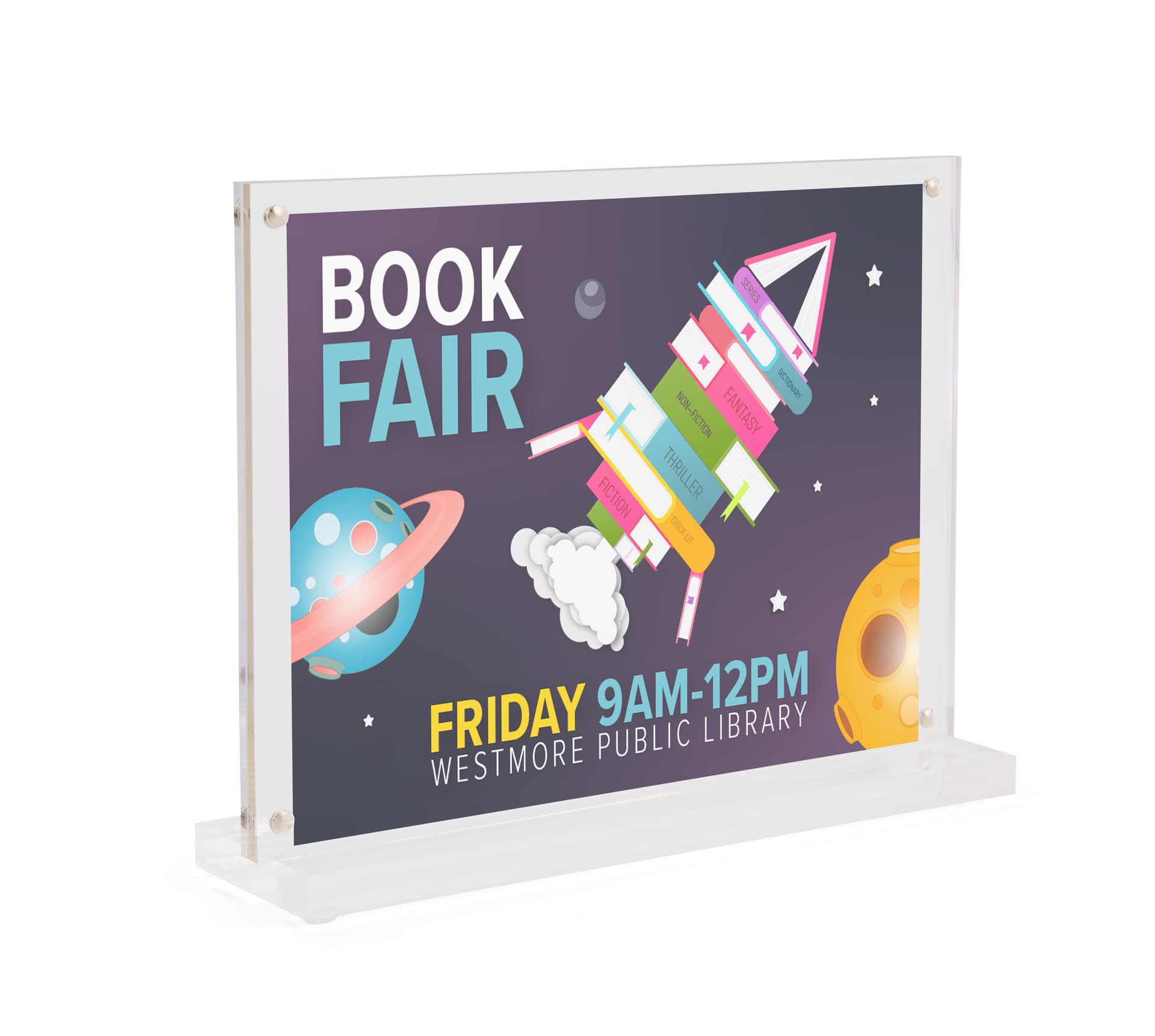 Acrylic Magnetic Picture Frames with Counter Placement Type 