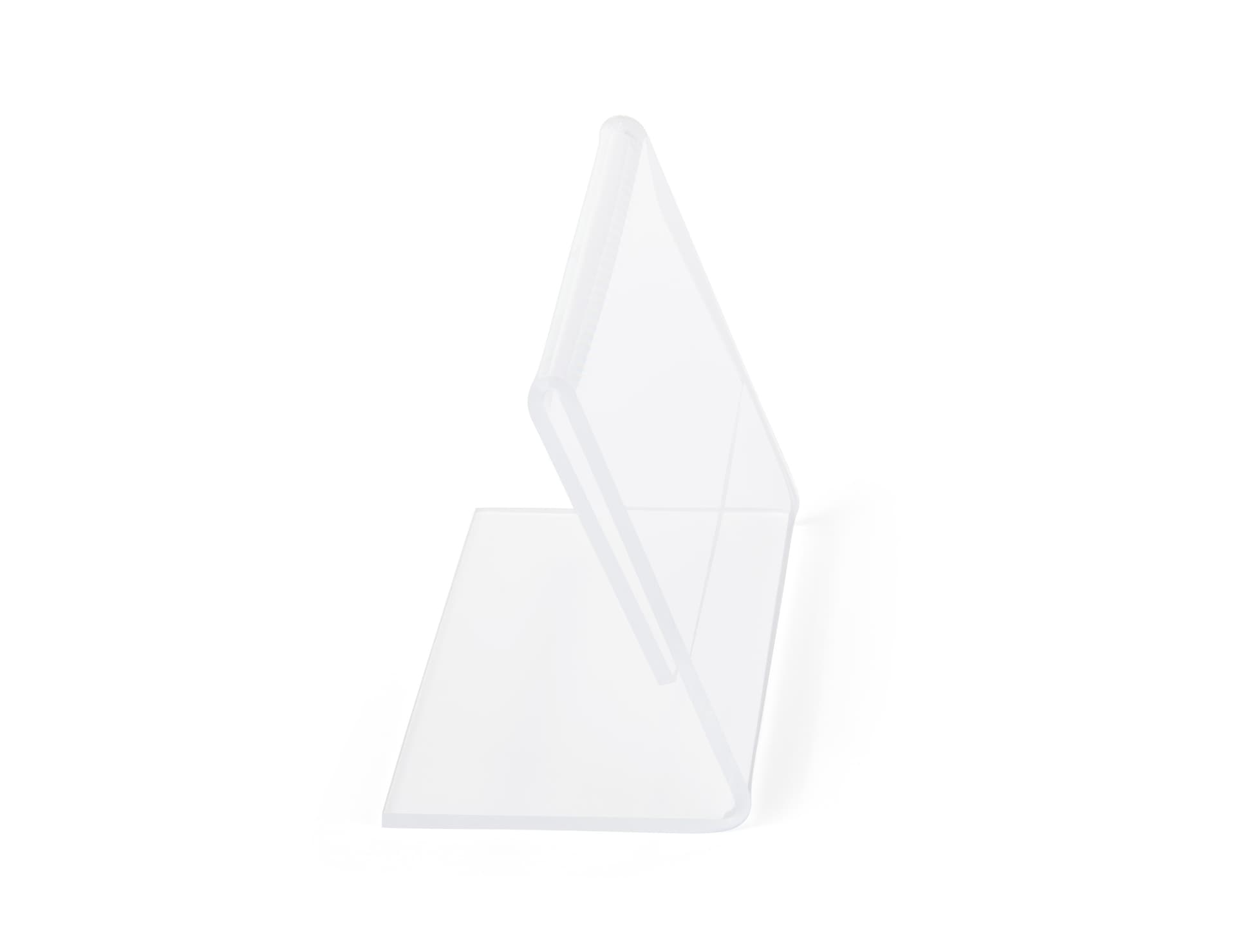 Acrylic frame with slant back design