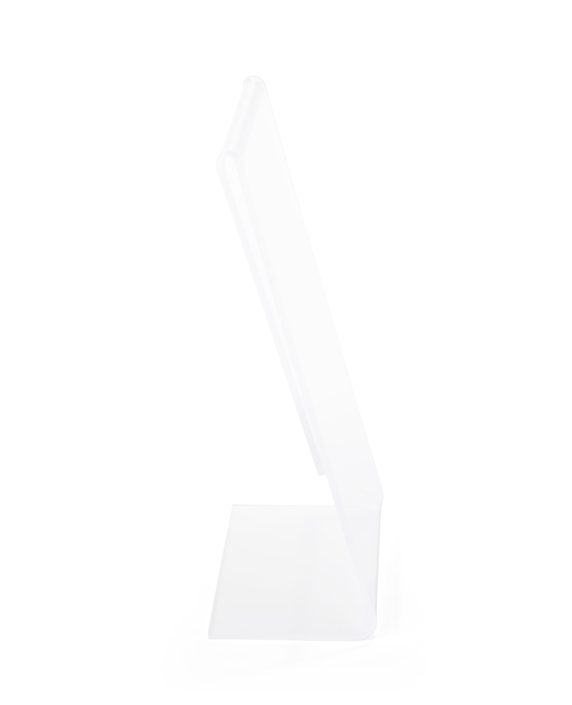 Table sign holder slanted for for optimal visibility