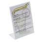 Acrylic Countertop Sign Holder, Slant Back Design - Clear