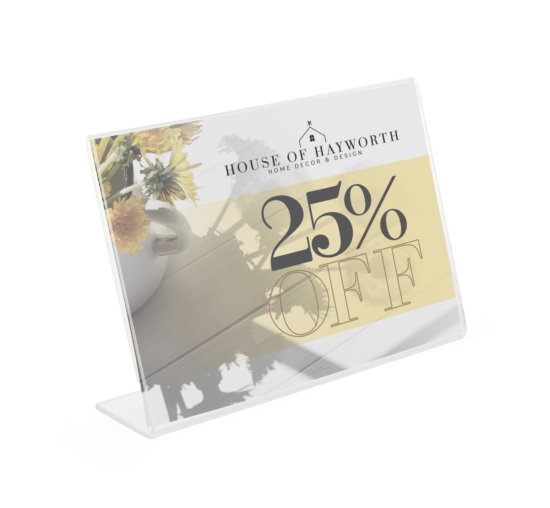Photo frame with unobstructed view