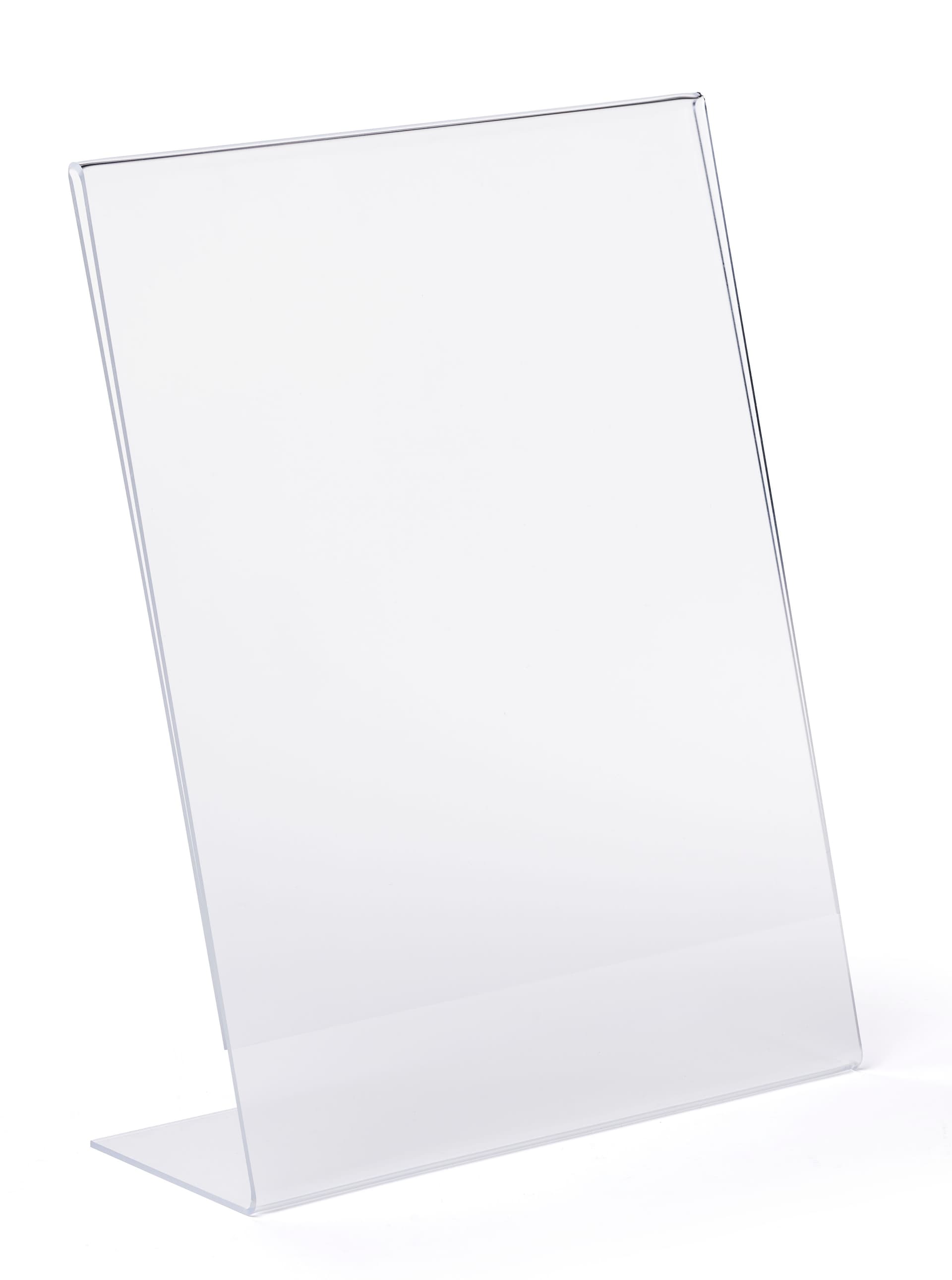 Countertop slant back non glare acrylic sign frame