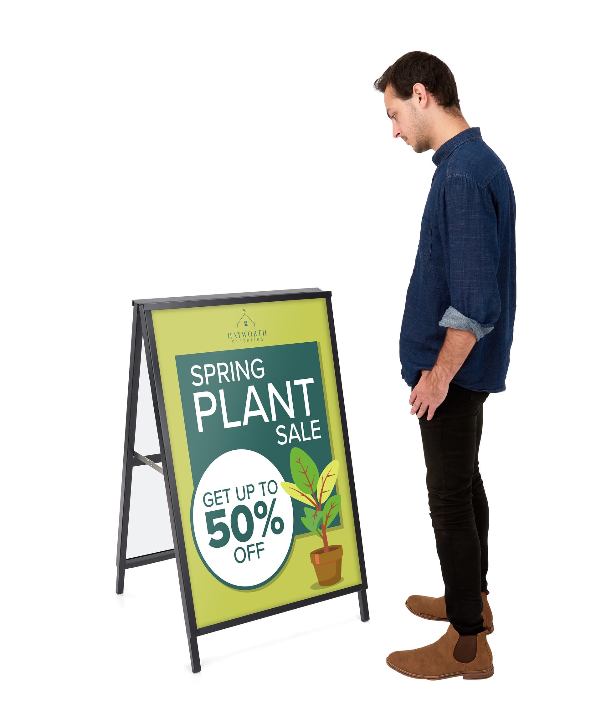 Real estate sign for promotions and announcements