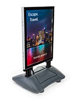 Grey 48 inch tall LED illuminated sidewalk sign