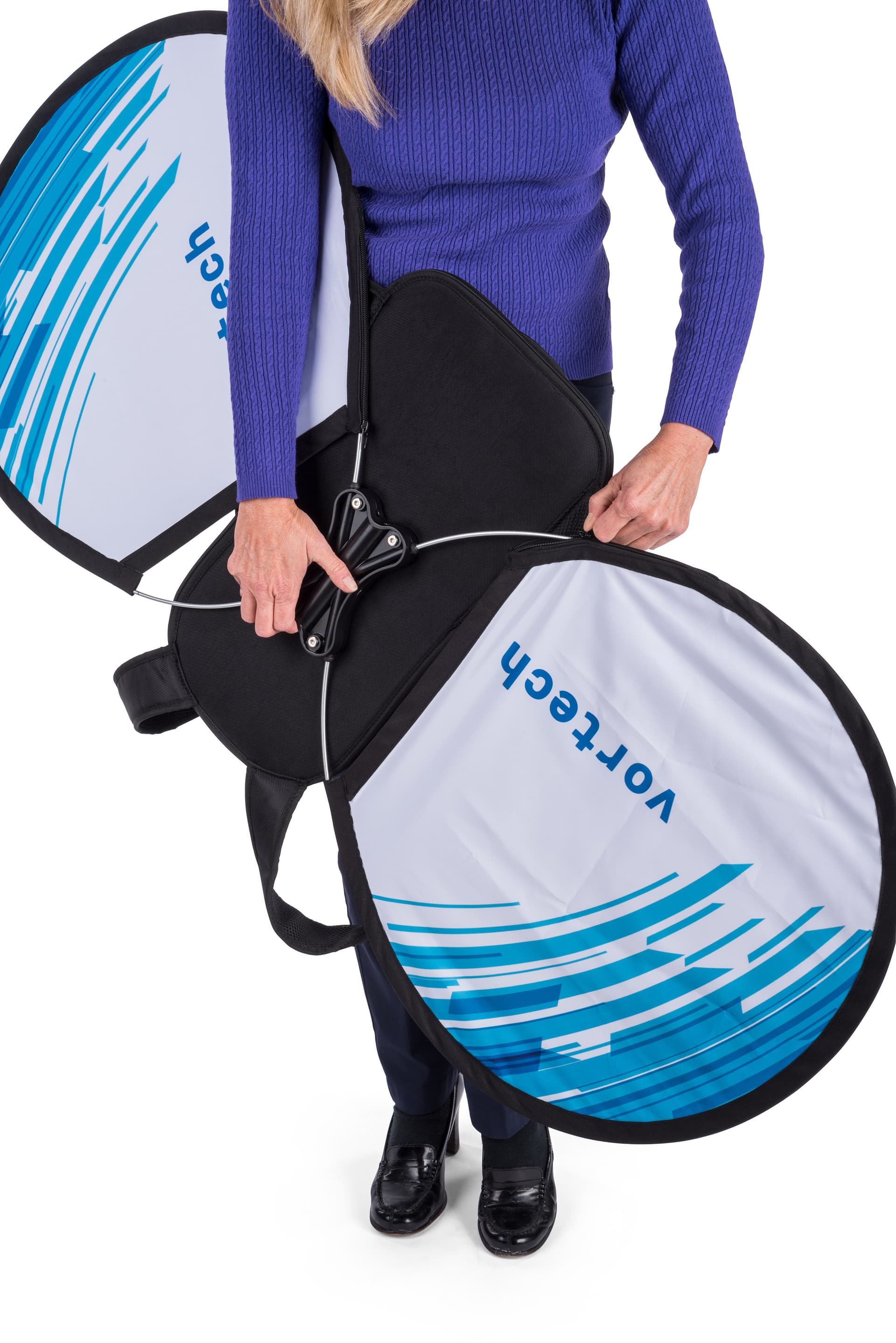 O-shape wearable advertising backpack with simple assembly