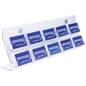 10-Pocket Acrylic Business Card Holder for Wall, Slant Design - Clear