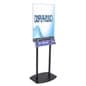 22" x 28" Floor Standing Poster Holder, Business Card Pockets, Double-Sided - Black