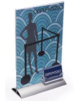 8.5” x 11” Sign Display with Card Pocket, Aluminum & Acrylic