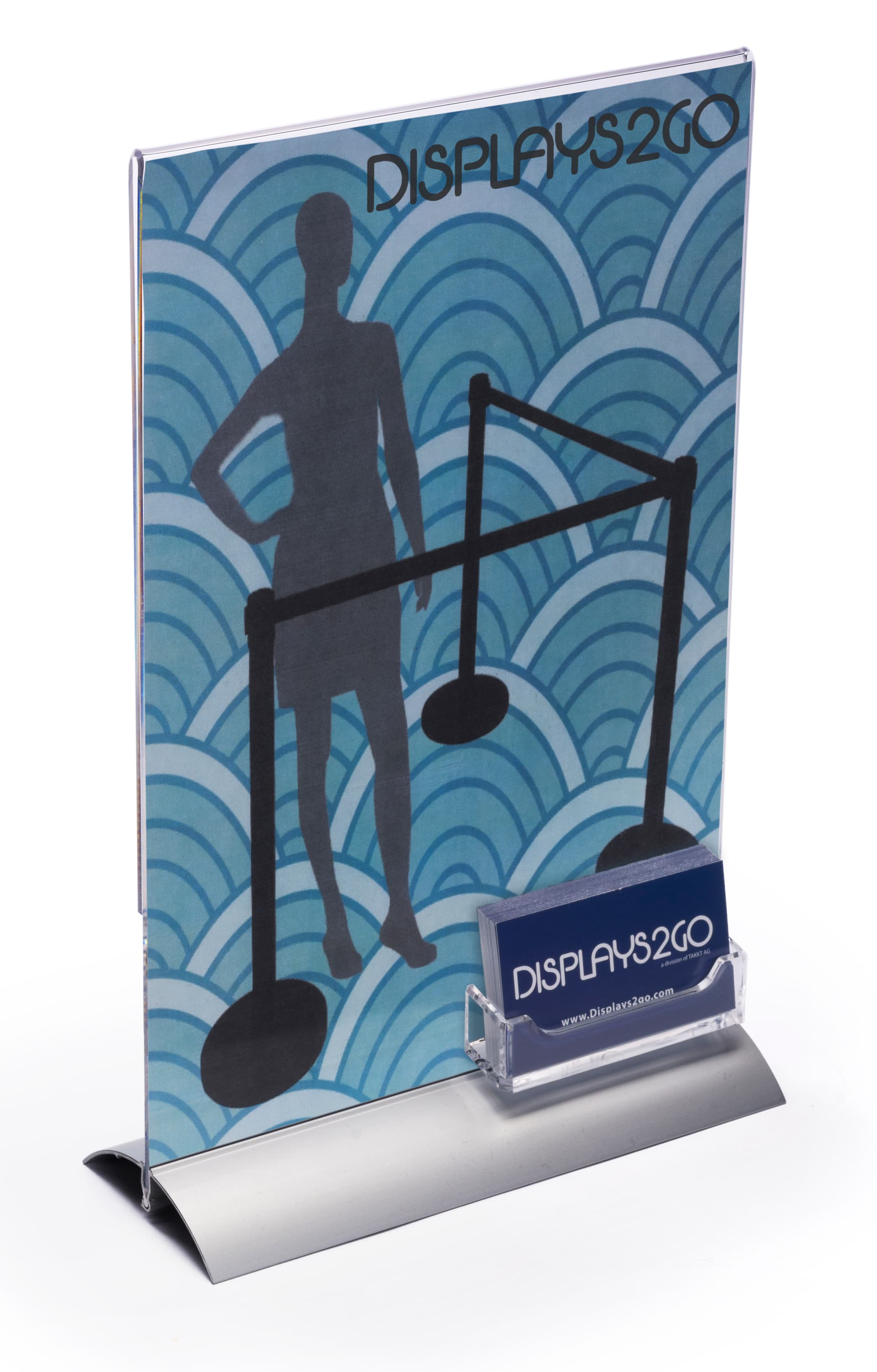 8.5” x 11” Sign Display with Card Pocket, Clear Acrylic