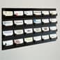 24-Pocket Acrylic Business Card Holder for Wall, Open Pockets - Black