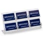 6-Pocket Business Card Holder for Tabletop, Slant Back - Clear
