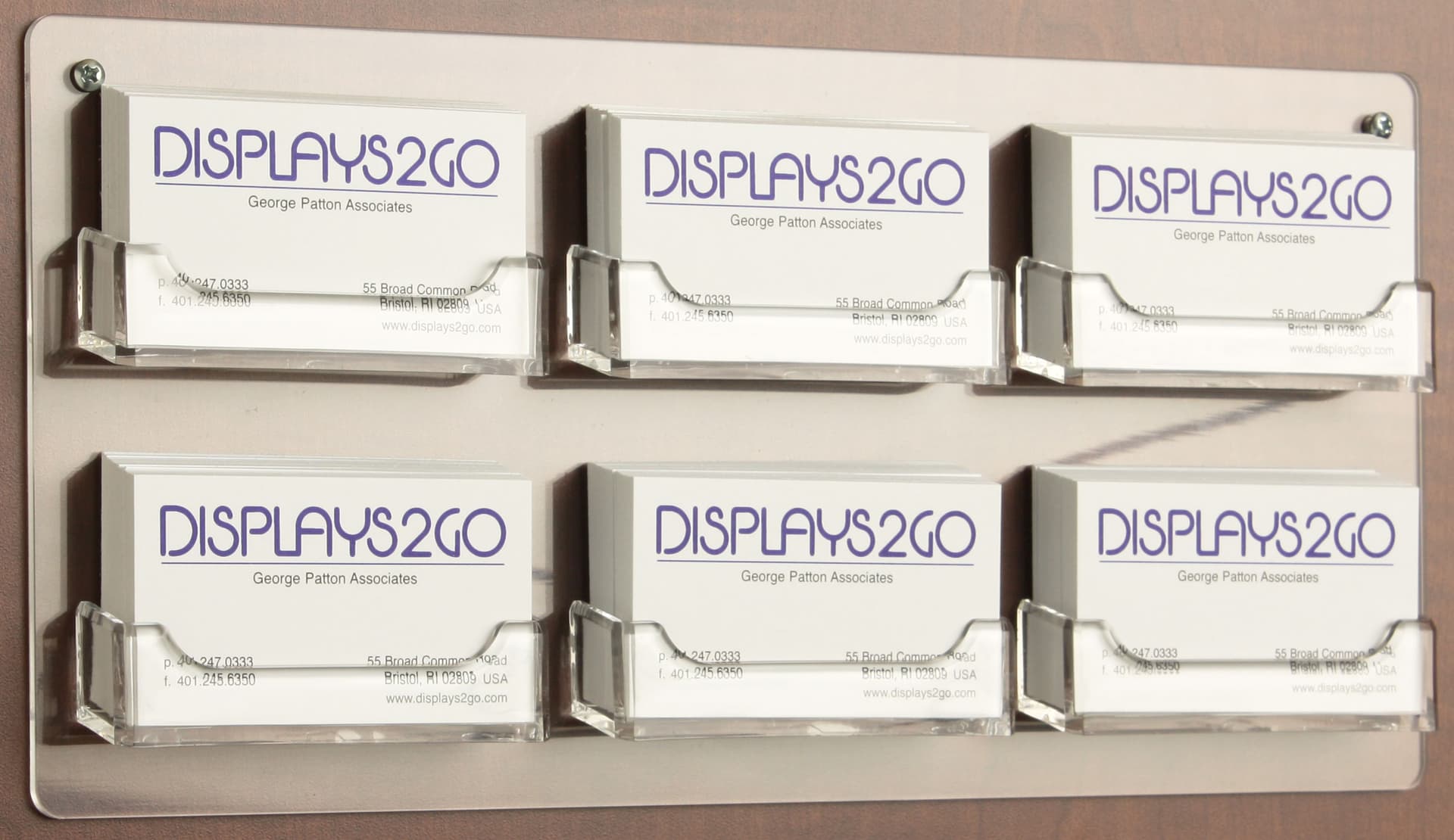 Business Card Holders Wall Mount 6 Pocket