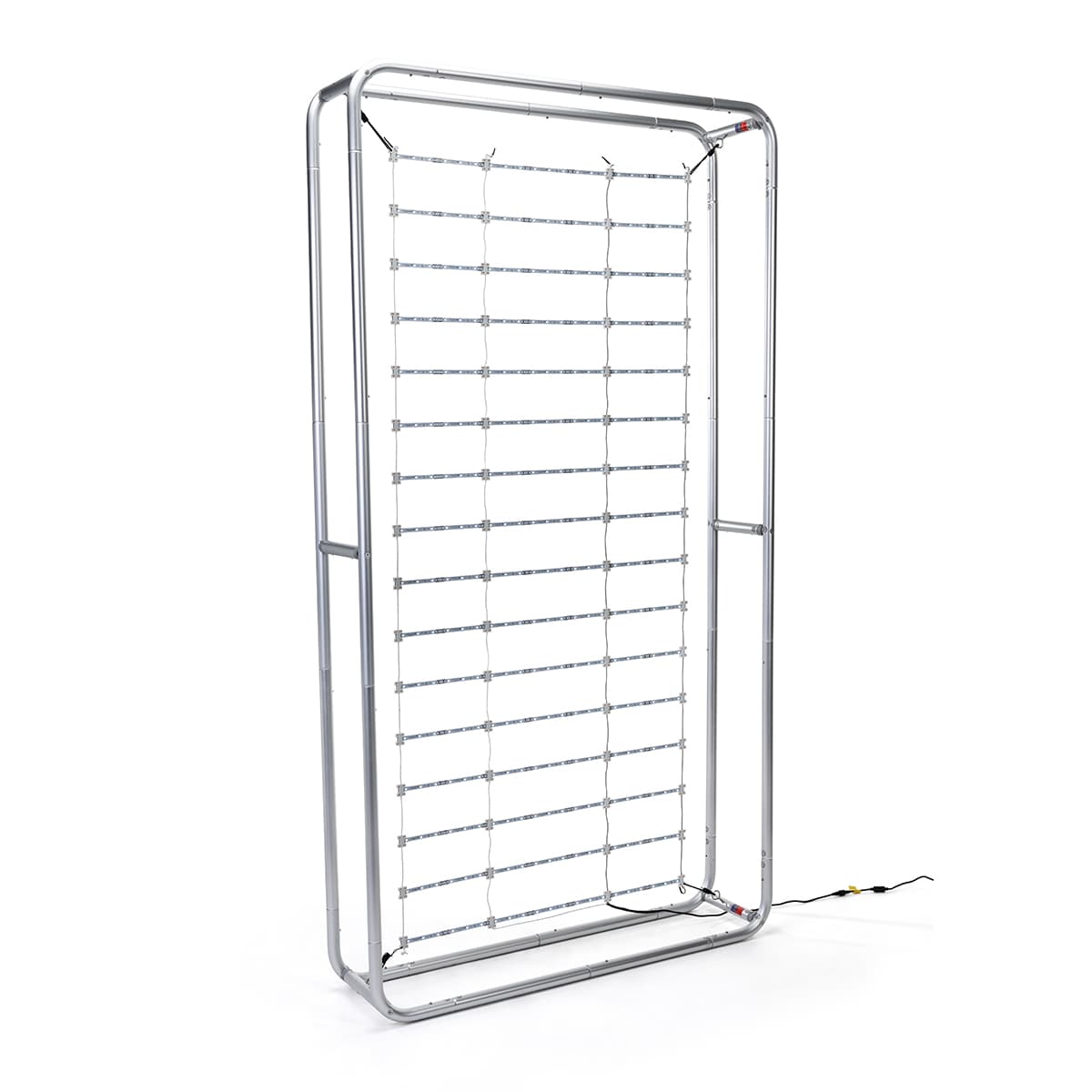 Beacon illuminated portable backdrop with SEG frame