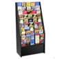 6-Tiered Wood Literature Floor Stand, Adjustable Pockets