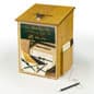 Wooden Ballot Box w/ Sign Holder, Side Pocket, Pen & Lock, Wall or Counter - Oak