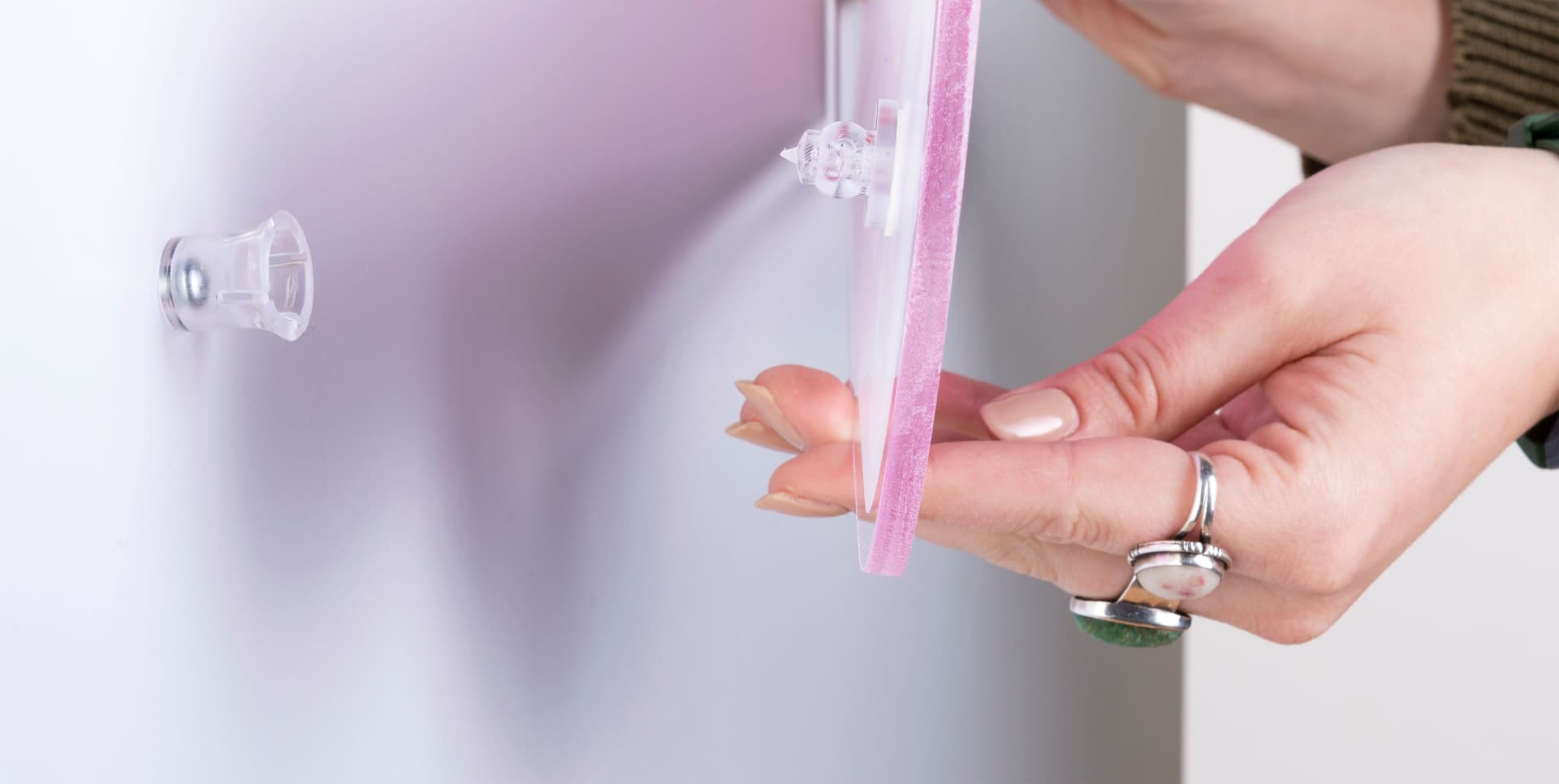 Left panel wall directory sign with invisible plastic standoffs included