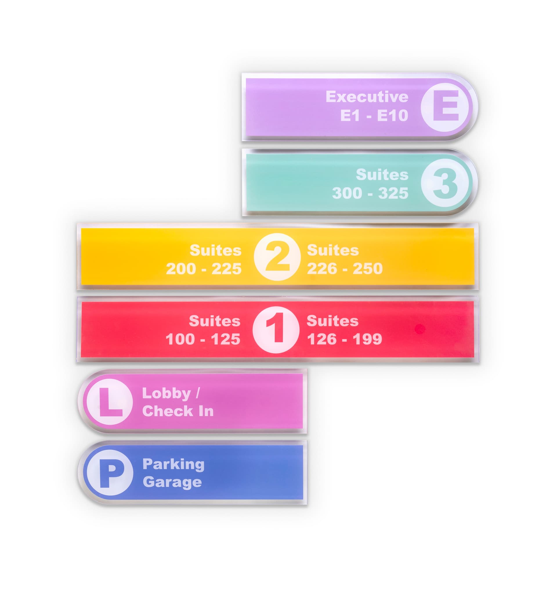 Left panel wall directory sign with high quality digital UV printing 