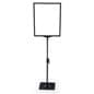 Countertop/Floor-Standing Sign Holder, Top Insert, Height Adjustable - Black
