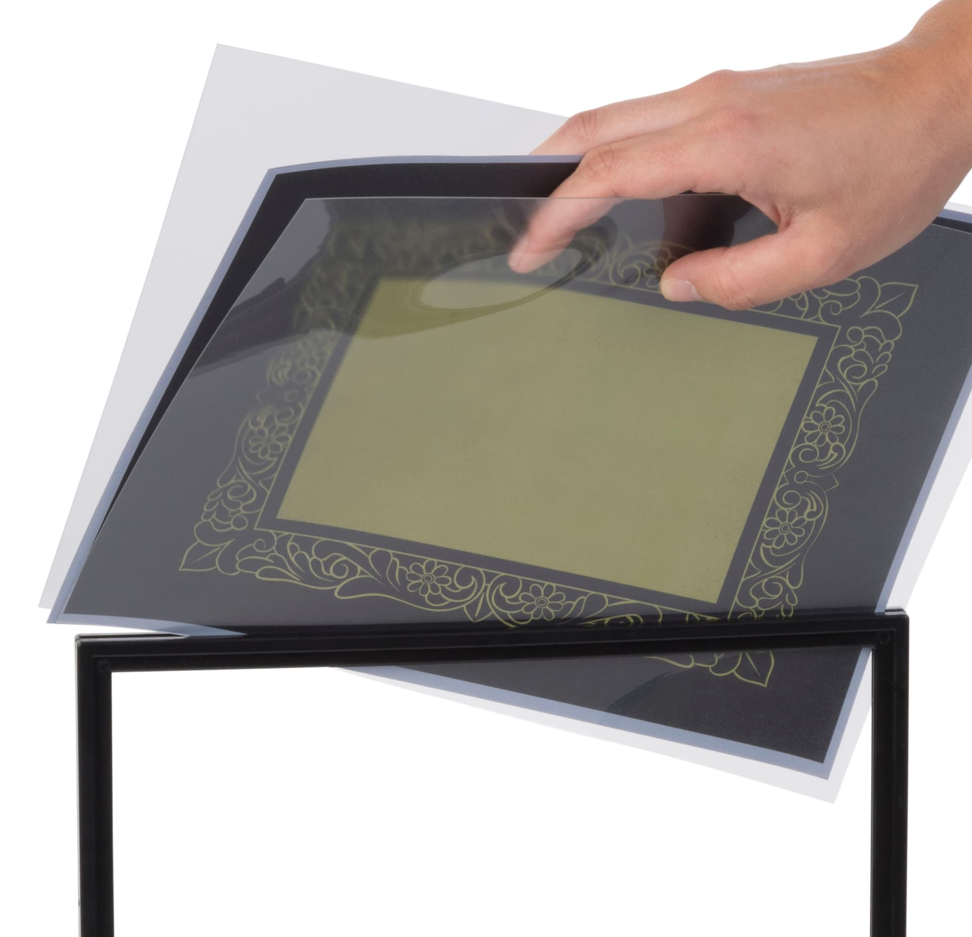 11"x 7" Counter Sign Stand with Top Loading Frame