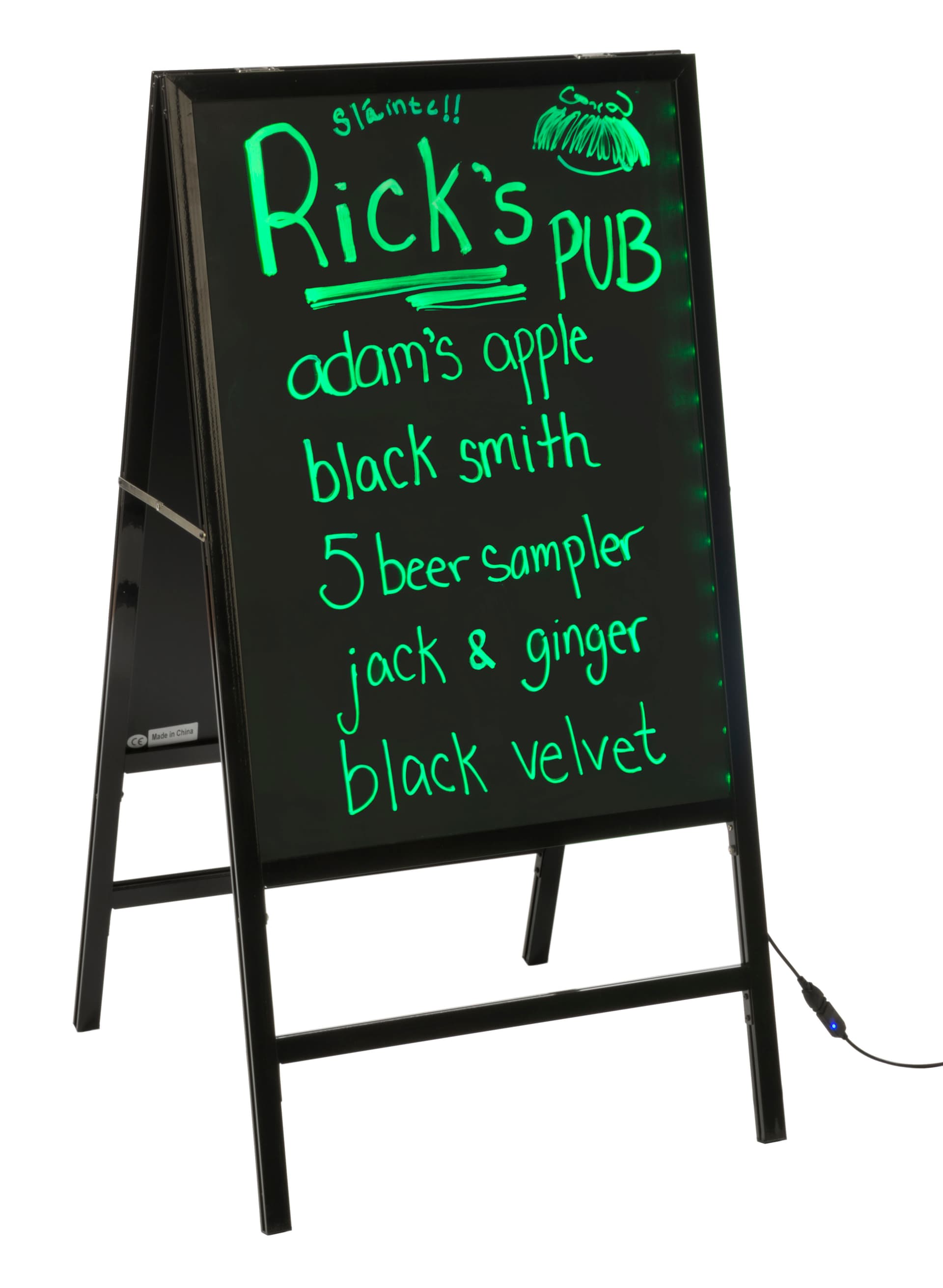 Dual-Sided LED Board | Light Up Sign & Magnetic Chalkboard Panel ...