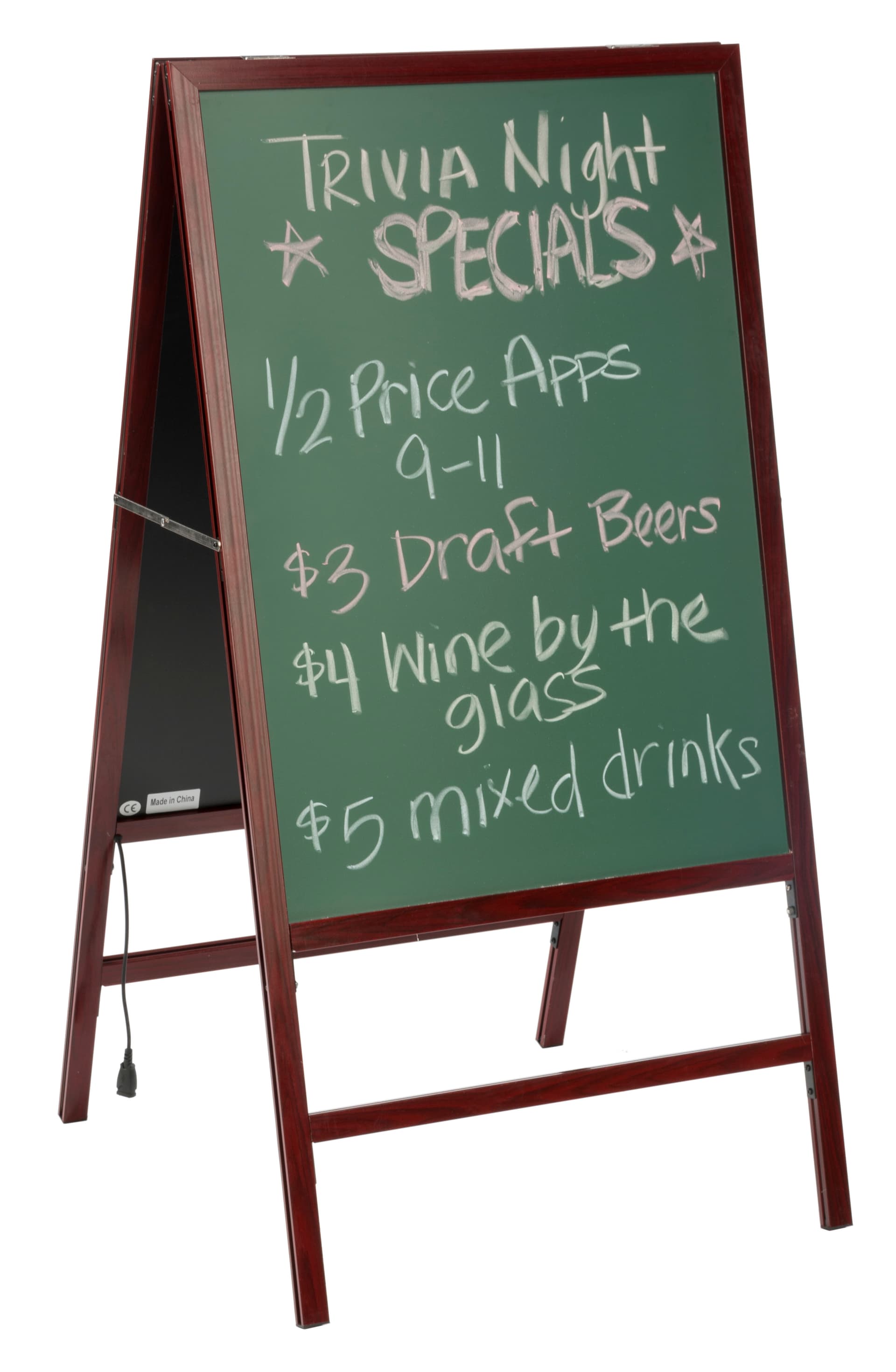 Dual-Sided LED Writing Board with Chalkboard