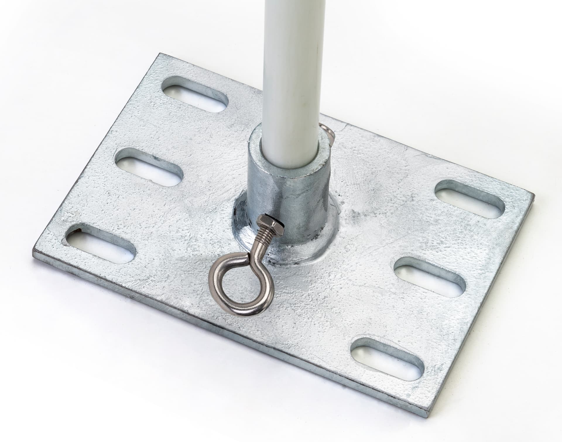 Wall mount banner hardware system with 4 x 6 mounting brackets 