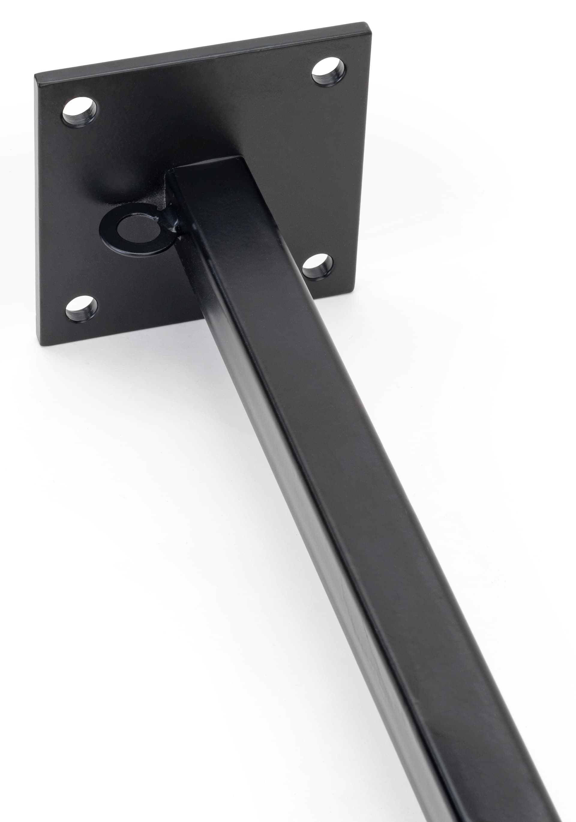 Black finial pole banner hardware mounts come in a set of two 