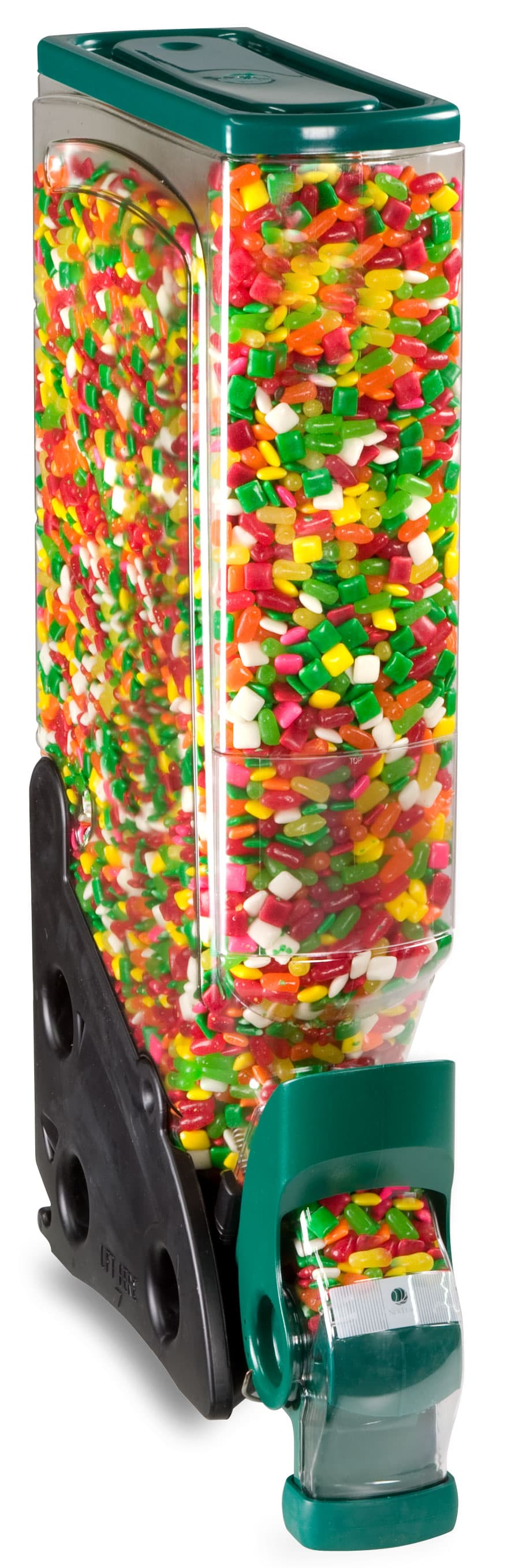 5-Gallon Gravity Coffee Bean Dispenser Is Clear With Green Accents